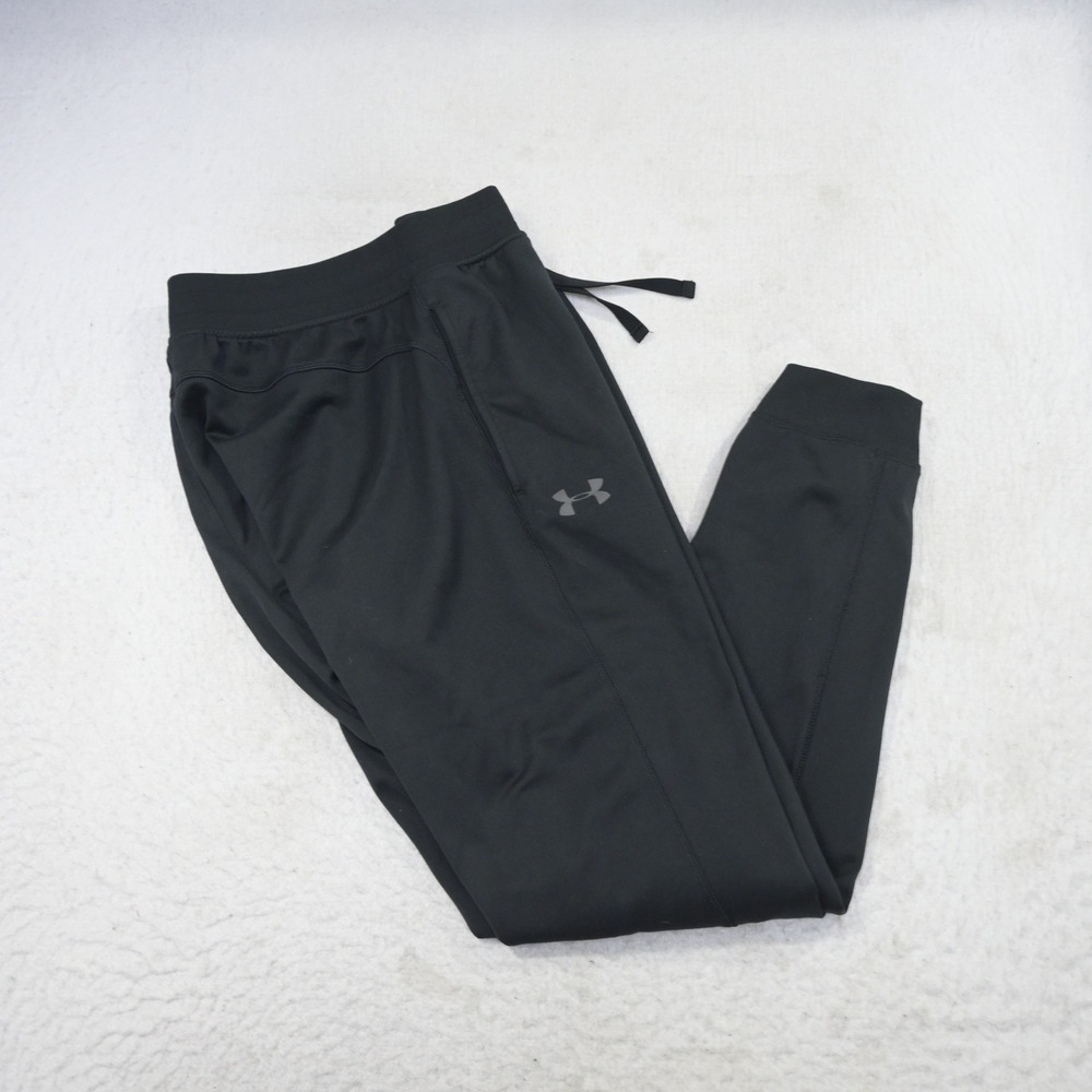 Under Armour ColdGear Jogger Pants Mens Large Loose Fit Black Logo